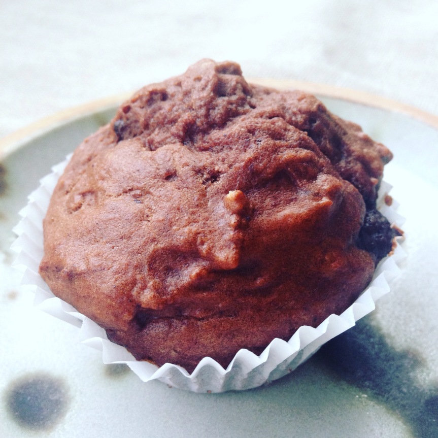 dairy-free and egg-free double chocolate muffins