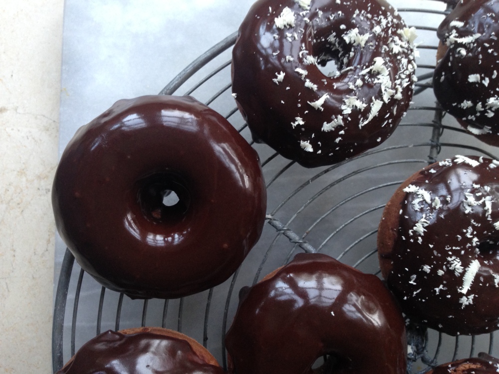 egg-free chocolate donuts