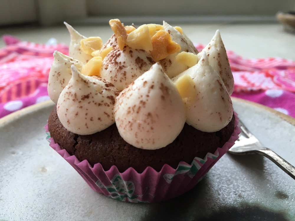 Chocolate and salted caramel cupcakes, dairy-free, egg-free